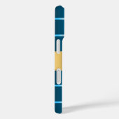Coques Case-Mate iPhone Ruban bleu glam or (Verso / Droite)