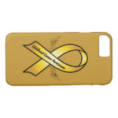 Coques Case-Mate iPhone Ruban de conscience de Cancer d'enfance (Dos (Horizontal))