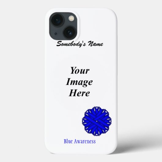 Coques Case-Mate iPhone Ruban de fleurs bleues Modèle par Kenneth Yoncich (Verso)