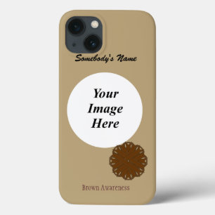 iPhone 13 Case Ruban de fleurs Brown Tmpl par Kenneth Yoncich