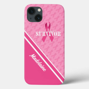 Case-Mate iPhone Case Ruban de reconnaissance rose avec nom