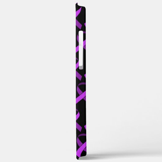 Coques Case-Mate iPhone Ruban de sensibilisation au pourpre (Verso / Gauche)