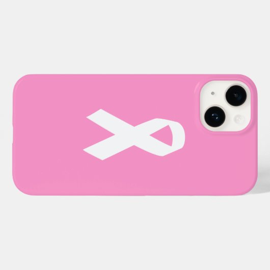 Coques Case-Mate iPhone Ruban de sensibilisation en rose (Verso (horizontal))