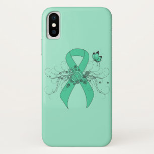 Coques Pour iPhone Ruban de sensibilisation verte à la menthe avec pa
