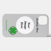 Coques Case-Mate iPhone Ruban de trèfle vert par Kenneth Yoncich (Verso (horizontal))