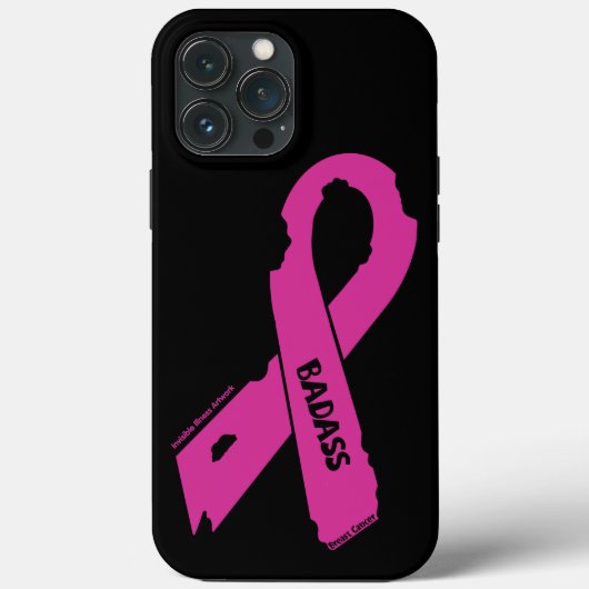 Coques Case-Mate iPhone Ruban déchiré / Badass...Cancer du sein (Verso)