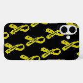 Coques Case-Mate iPhone Ruban déchiré/Badass...Endometriose (Verso (horizontal))