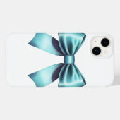 Coques Case-Mate iPhone Ruban élégant et girly Bleu Turquoise (Verso (horizontal))