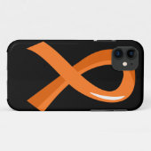 Coques Case-Mate iPhone Ruban orange 3 de leucémie (Dos (Horizontal))