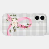 Coques Case-Mate iPhone Ruban rose avec lierre sur plastique (Verso (horizontal))