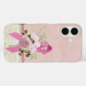 Coques Case-Mate iPhone Ruban rose avec Rose (Verso (horizontal))