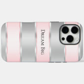 Coques Case-Mate iPhone Ruban rose brillant Silver (Verso (horizontal))