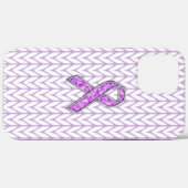 Coques Case-Mate iPhone Ruban Rose de Sensibilisation Cristal Style Chrome (Verso (horizontal))