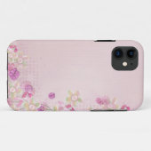 Coques Case-Mate iPhone Ruban rose et fleurs (Dos (Horizontal))