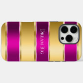 Coques Case-Mate iPhone Ruban rose glam Gold Chic (Verso (horizontal))