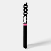 Coques Case-Mate iPhone Ruban rose points noirs et blancs Nom (Verso / Droite)