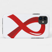 Coques Case-Mate iPhone Ruban rouge 3 de maladie cardiaque (Dos (Horizontal))