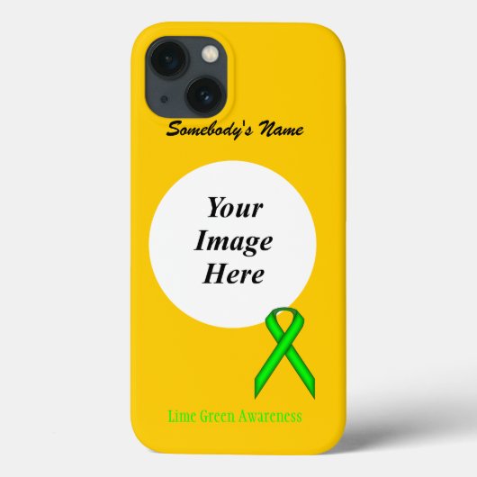 Coques Case-Mate iPhone Ruban standard vert de chaux Tmpl par Kenneth Yonc (Verso)