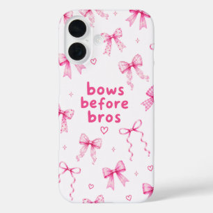 Coques iPhone 16 Rubans Amusants Avant Frères Cadeau Ruban Rose Mig