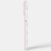 Coques Case-Mate iPhone Rubans Coquette Rose sur Monogramme à Rayures (Verso / Gauche)