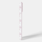 Coques Case-Mate iPhone Rubans Coquette Rose sur Monogramme à Rayures (Verso / Droite)