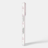 Coques Case-Mate iPhone Rubans Coquette Roses sur Monogramme à Rayures (Verso / Droite)
