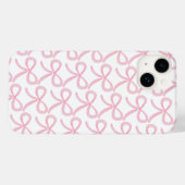 Coques Case-Mate iPhone Rubans roses Coquette Preppy (Verso (horizontal))