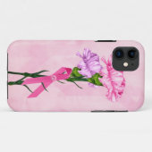 Coques Case-Mate iPhone Rubans roses et oeillets (Dos (Horizontal))