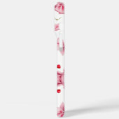 Coques Case-Mate iPhone Rubans roses mignons et cerises (Verso / Gauche)