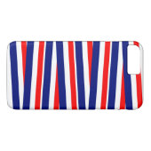 Coques Case-Mate iPhone Rubans Rouges, Blancs et Bleus (Dos (Horizontal))