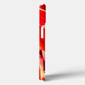 Coques Case-Mate iPhone Rubans rouges rayés simulant le mouvement (Verso / Droite)