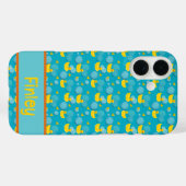 Coques Case-Mate iPhone Rubber ducks and bubbles pattern (Verso (horizontal))