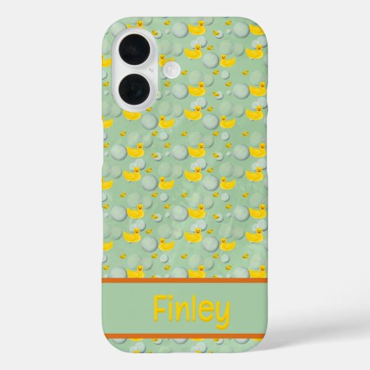 Coques Case-Mate iPhone Rubber ducks and bubbles pattern (Verso)