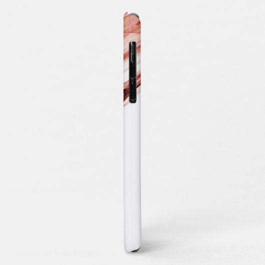 Coques Case-Mate iPhone Ruby fumée rouge blanc élégant personnalisé (Dos/Gauche)