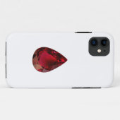 Coques Case-Mate iPhone Ruby Gemstone Forme de la poire (Dos (Horizontal))