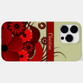 Coques Case-Mate iPhone Ruby Rouge tendance Hibiscus Floral Fleurs gothiqu (Verso (horizontal))