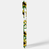 Coques Case-Mate iPhone Rudbekia jaune sur blanc (Verso / Gauche)