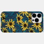 Coques Case-Mate iPhone Rudbekia jaune sur la marine (Verso (horizontal))