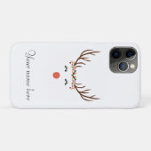 Coques Case-Mate iPhone Rudolph avec couronne de fleurs (Dos (Horizontal))
