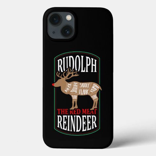 Coques Case-Mate iPhone Rudolph Le Renne De Viande Rouge (Verso)