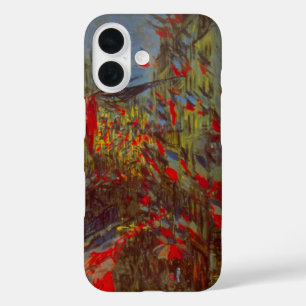 Coques iPhone 16 Rue Montorgueil aux drapeaux de Claude Monet