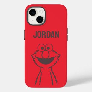 Coque Pour iPhone 14 Rue Sésame   Elmo Bright   Ajouter Votre Nom