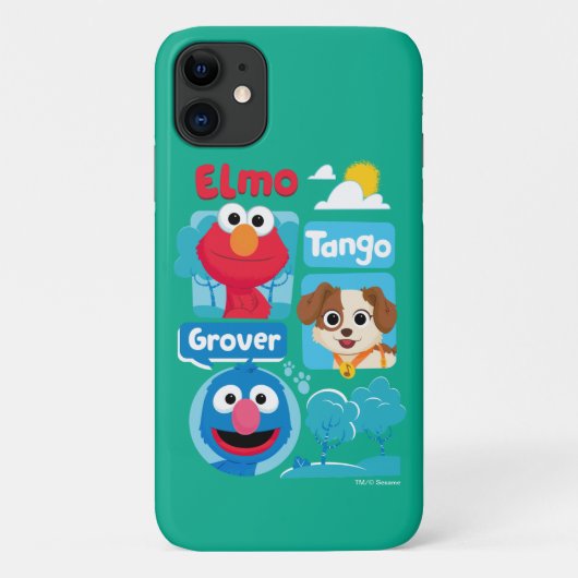 Coques Case-Mate iPhone Rue Sésame | Graphisme du parc d'Elmo, Tango et Gr (Dos)