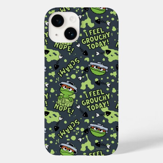 Coques Case-Mate iPhone Rue Sésame | Oscar the Grouch Phrase Motif (Verso)