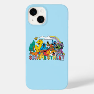 Coque Pour iPhone 14 Rue Sésame   Rainbow Wave