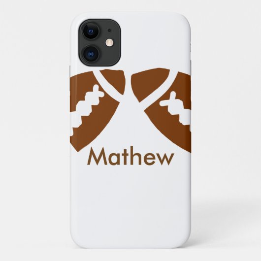 Coques Case-Mate iPhone Rugby base-ball sport ajouter nom garçons enfants  (Dos)