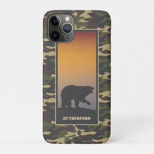 Coques Case-Mate iPhone Rugissement d'ours et camouflage (Dos)