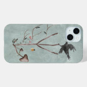 Coques Case-Mate iPhone Rune Algiz fait de branches avec corneille (Verso (horizontal))