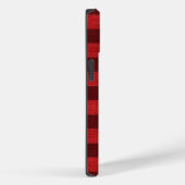 Coques Case-Mate iPhone Russe Buffle noir Plaid Motif lin rouge photo (Verso / Droite)