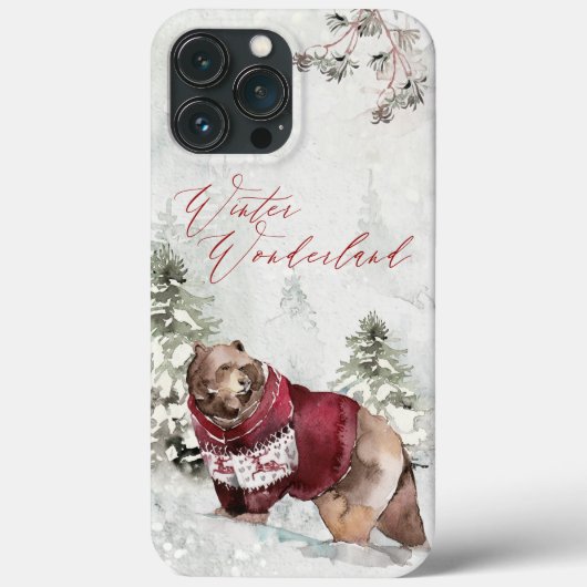 Coques Case-Mate iPhone Russe hiver Wonderland Ours en neige (Verso)